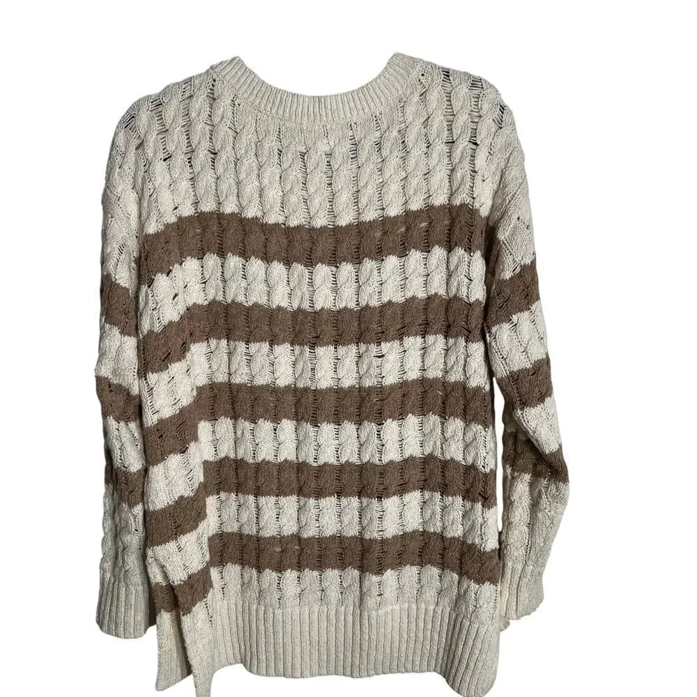 Anthropologie‎ Pilcro Longline Stitch Boho Oversized Sweater Size Small